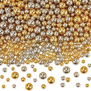 Accessori decorativi in plastica senza foro - Pacco di 1200 pezzi - Ghiaccio e argento - Per la creazione di accessori e gioielli