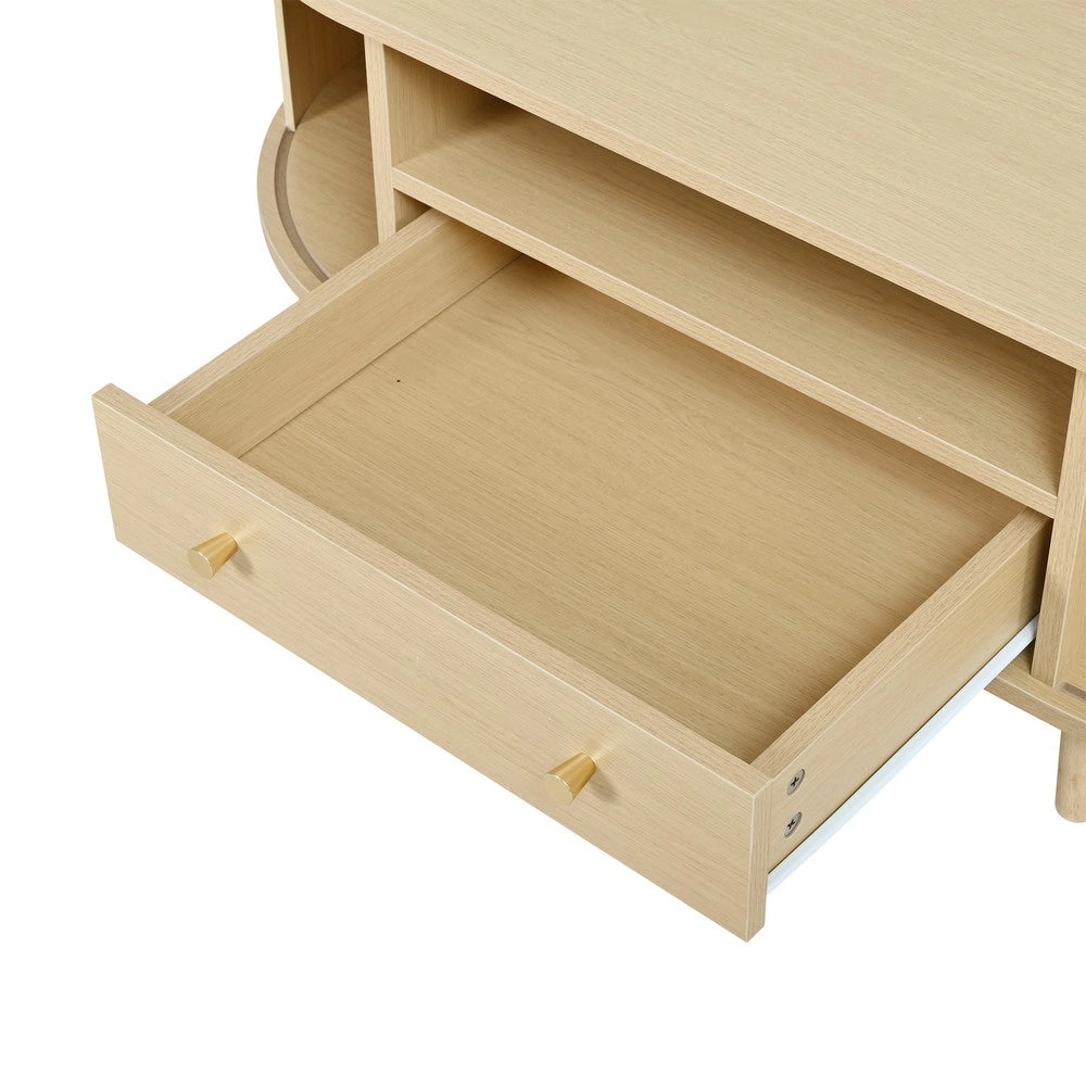 Tavolino da Caff¨¨ con Cassetto e Ripiano ¨C MINIMAL ¨C Legno, 100x50x36
