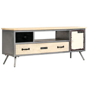 Pratico mobile porta TV/credenza di design in legno massello di mango e acciaio 120 cm 2502149