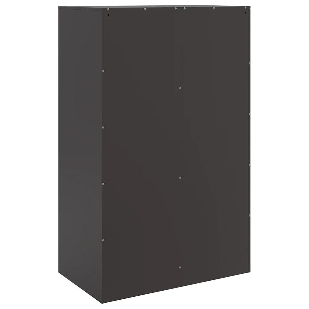 Credenza-Buffet-Armadio da cucina Nera 67x39x107 cm in Acciaio 985779