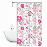 Trade Shop - Tenda Doccia Anti Muffa Fiori Impermeabile 240 X 200 Cm Con Anelli Bagno 79223 -