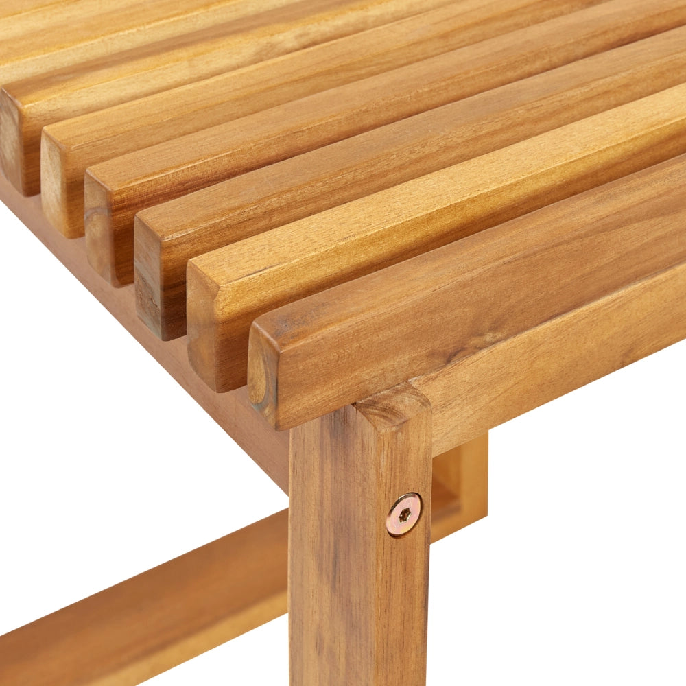 Set da bistrot 3 pezzi Acacia massiccia chiara 2 sedie pieghevoli e tavolo da tè Design a doghe