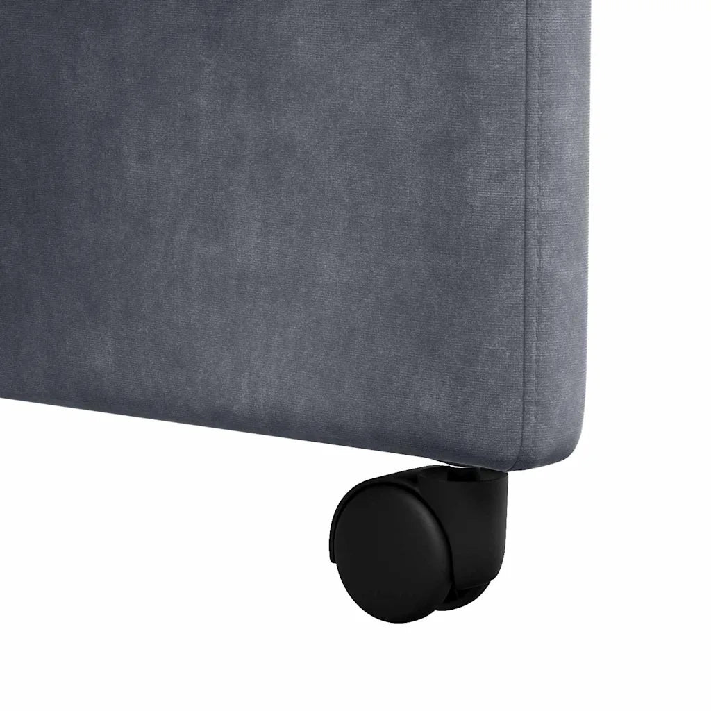 Sedie da Pranzo con Ruote 2 pcs Grigio scuro 58 x 67 x 97 cm