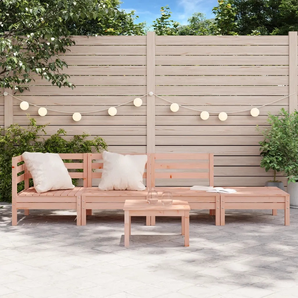 Divano da Giardino a 4 Posti-Sofa da Giardino-Divano da esterno in Legno Massello di Douglas