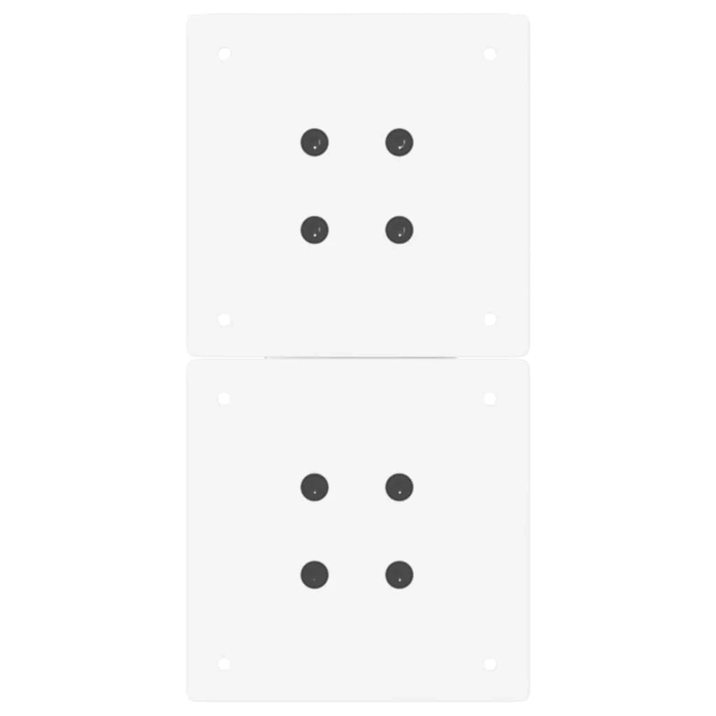 Set di 2 gambe regolabili per tavolino da caffè a forma di X 28 x 42-43 cm per stile decorativo moderno acciaio bianco 02_0057221