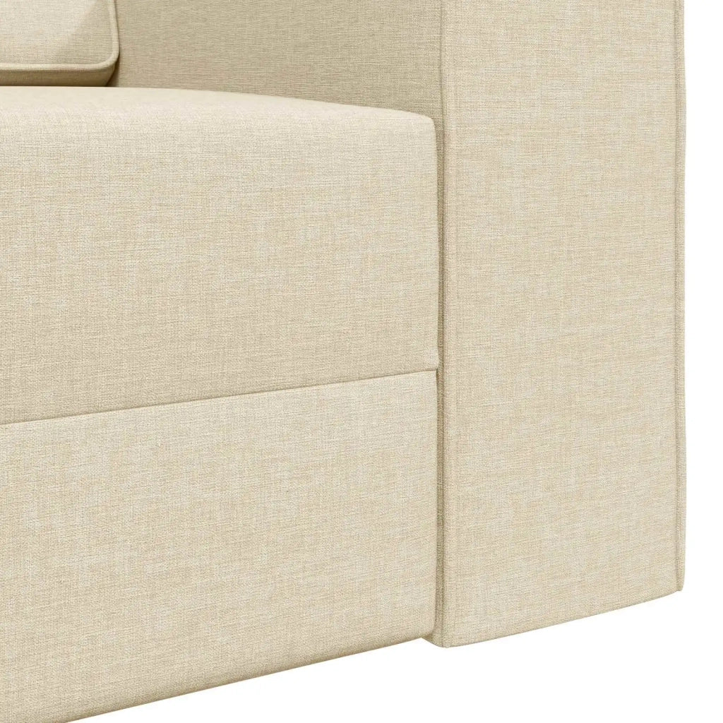 Divano letto | Sof¨¤ letto | Letto singolo Crema 245 x 78 x 77 cm Tessuto