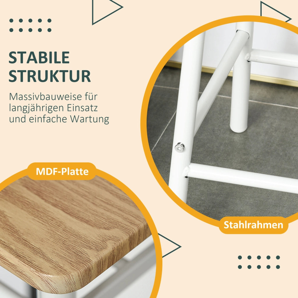 Tavolo da pranzo con scaffale ¨C Minimal ¨C Bianco