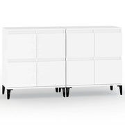 Credenze 2pz | Madia | Buffet da pranzo | Armadio da pranzo Bianche 60x35x70 cm in Legno Multistrato