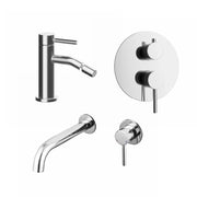 Set miscelatori: lavabo ad incasso bidet senza scarico e incasso doccia c/deviatore cromato | Bette