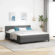 Letto a molle con materasso Grigio scuro 180 x 200 cm Tessuto 3342227