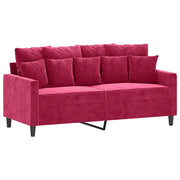 Divano | Divano da soggiorno | Sofa a 2 Posti Rosso Vino 140 cm in Velluto