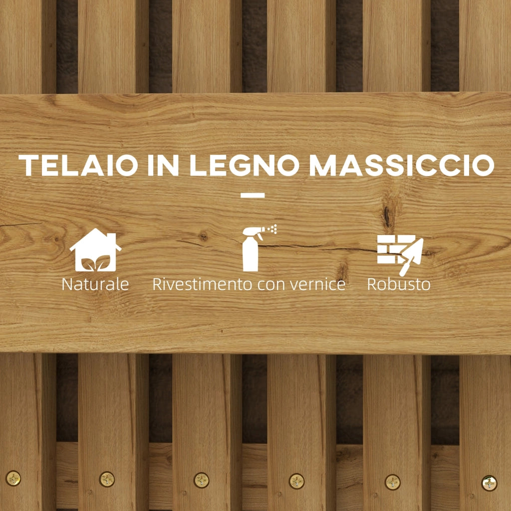 Fioriera Verticale a Doghe 60x16x80 cm con 3 Vasi Rimovibili in Legno di Abete Marrone Bruciato