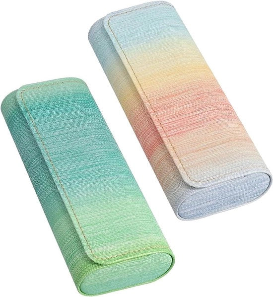 Set di 2 Custodie per Occhiali da Sole per Uomo e Donna | Custodia per Occhiali | Custodia per Occhiali da Sole | Custodia per Occhiali con Chiusura a Scatto | Modello: Pack di 2 | Numero di Pezzi: 2