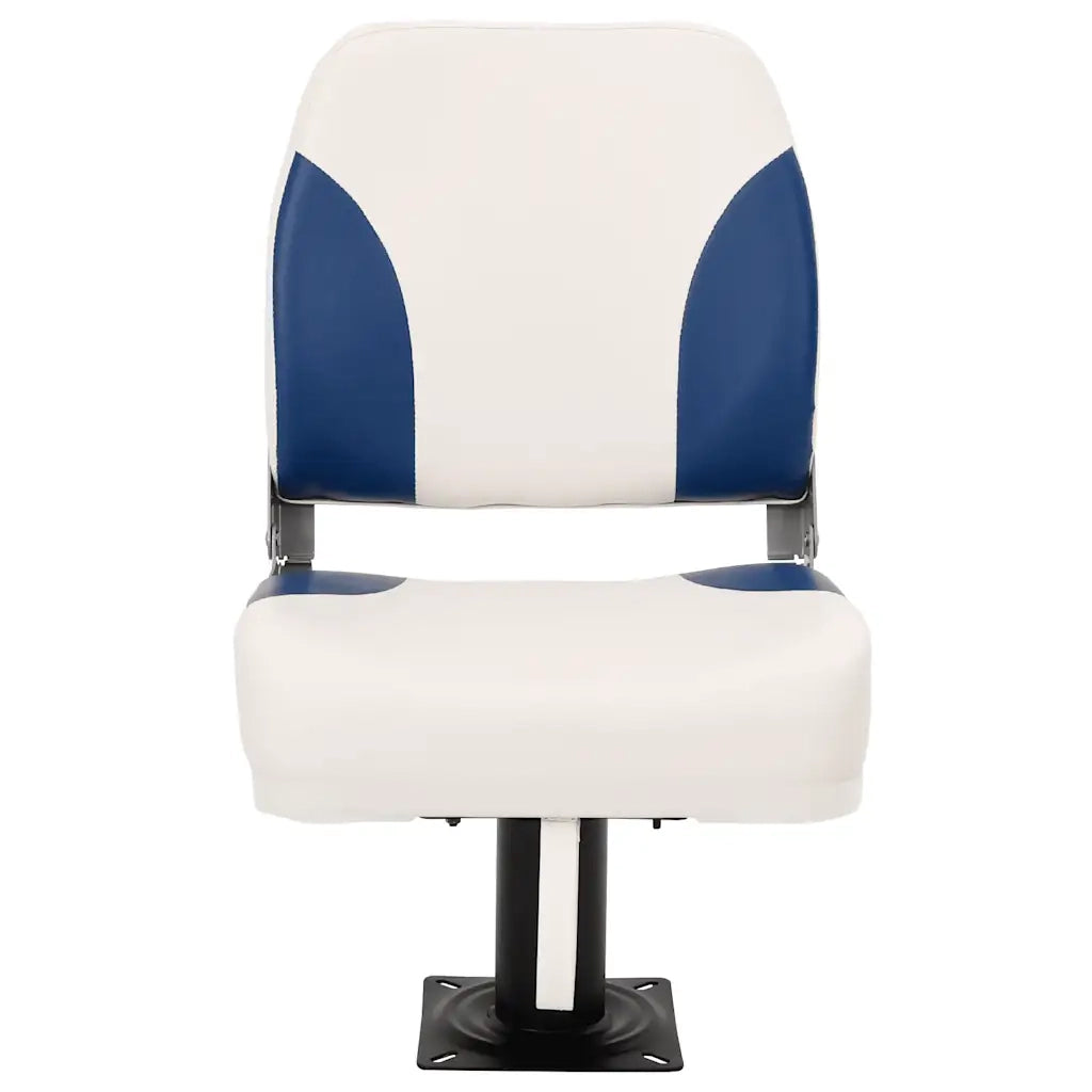 Sedile pieghevole per barca 1 set Blu e Bianco 41x36x48 cm 3284284