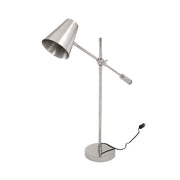 Lampada da tavolo Celeste in metallo argentato