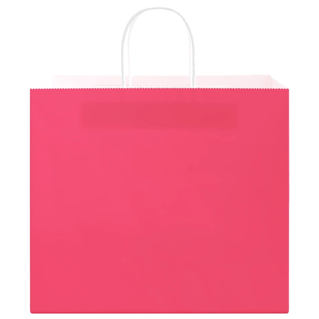 Sacchetti di Carta 250 pz con Manici Rosa 32x22x28 cm 4101680