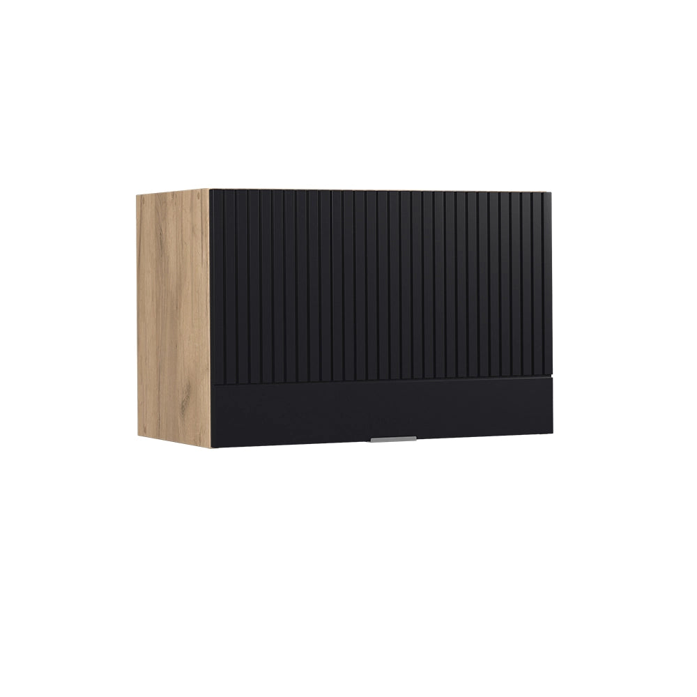 Vicco Pensile da cucina Nero a righe 60 cm Piatto