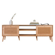 Leffe, Mobile Porta tv un Ripiano, 180x41x55h cm Marrone Rovere