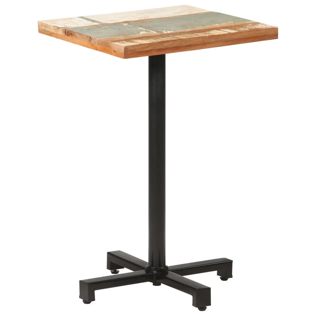 Tavolo da Bistrot Quadrato 50x50x75 cm in Massello di Recupero 320286