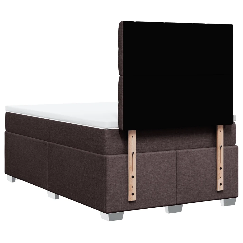 Giroletto a Molle con Materasso Marrone Scuro 120x190cm Tessuto 3290437