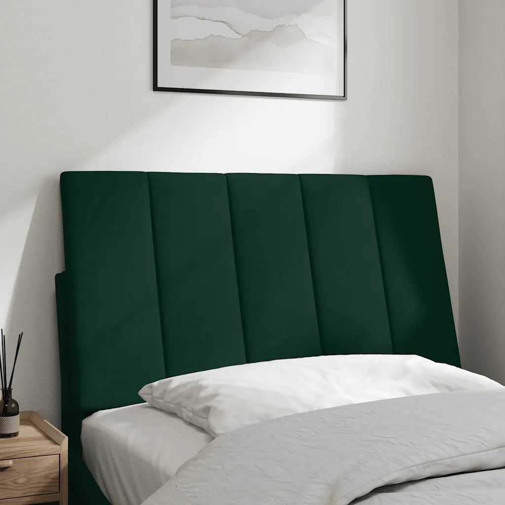 Cuscino Testiera Hanko Verde Scuro 90 cm in Velluto CFW4454319