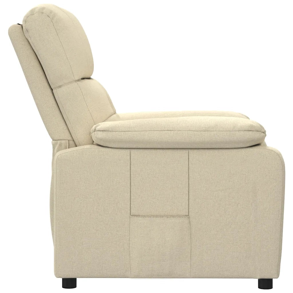 Poltrona Reclinabile Crema in Tessuto cod mxl 19615