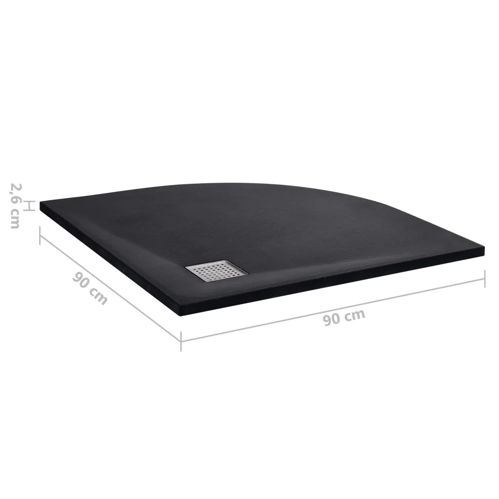 Piatto Doccia in SMC Nero 90x90 cm
