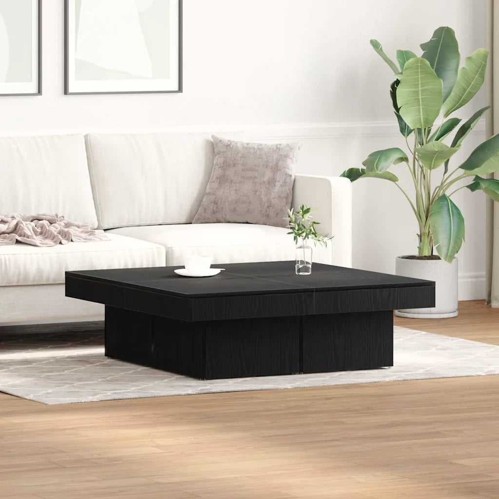 Tavolino da salotto Rovere Nero 90 x 90 x 28 cm 862628