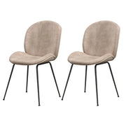 Set di 2 sedie da pranzo 49 x 65 x 87 cm design moderno comfort ottimale velluto caffè 20_0019567