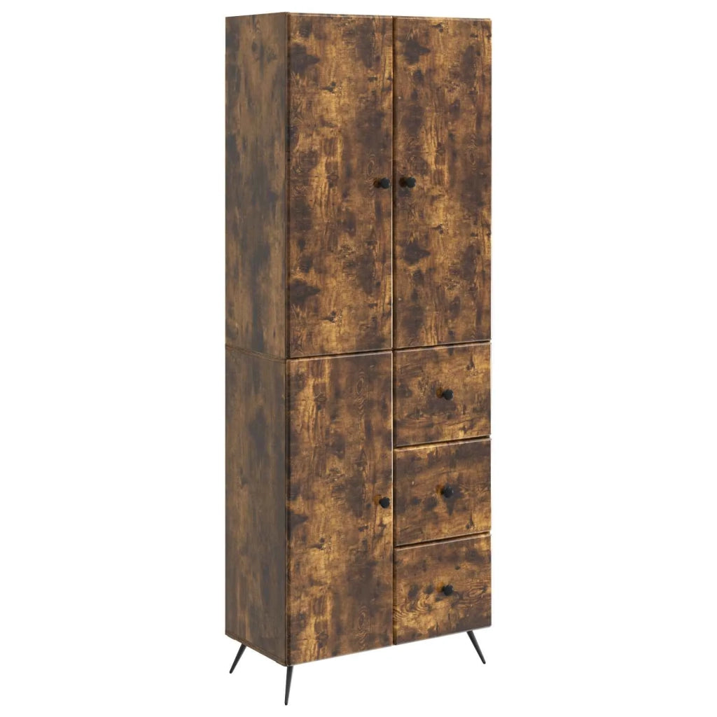 Set di armadi 2 pcs Rovere Fumo Legno ingegnerizzato