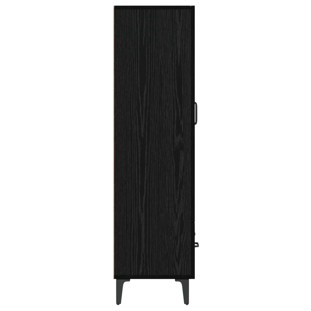 Credenza Rovere Nero 70 x 31 x 115 cm Legno ingegnerizzato 8009859