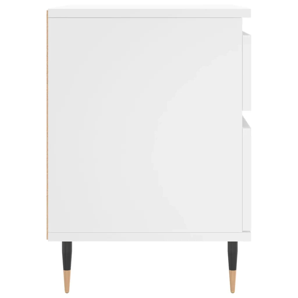 Comodino | Armadio da Notte | Mobiletto da notte Bianco 40x35x50 cm in Legno Multistrato