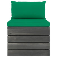 Set Divani da Giardino su Pallet 2 pz con Cuscini Massello Pino cod mxl 42339