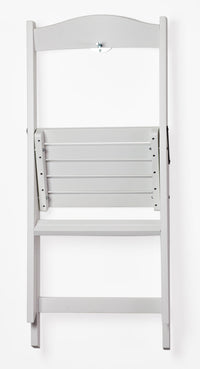 Sedia Scala Pieghevole 51x41xh75 cm in Legno Faggio Massello Bianco Laccato