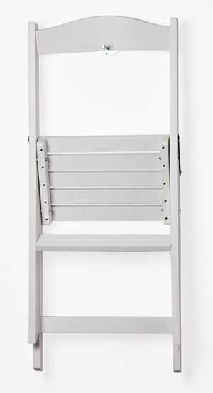 Sedia Scala Pieghevole 51x41xh75 cm in Legno Faggio Massello Bianco Laccato