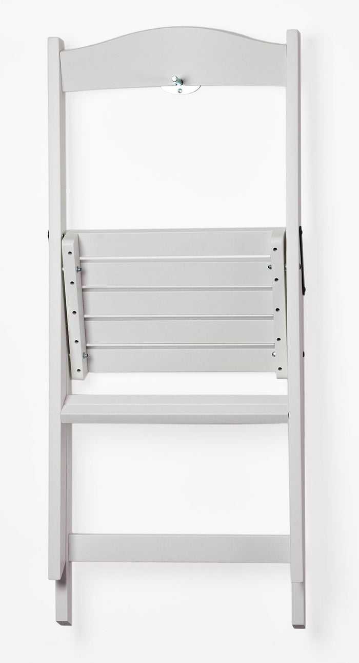 Sedia Scala Pieghevole 51x41xh75 cm in Legno Faggio Massello Bianco Laccato