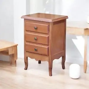 Comodino in legno arte povera ciliegio provenzale