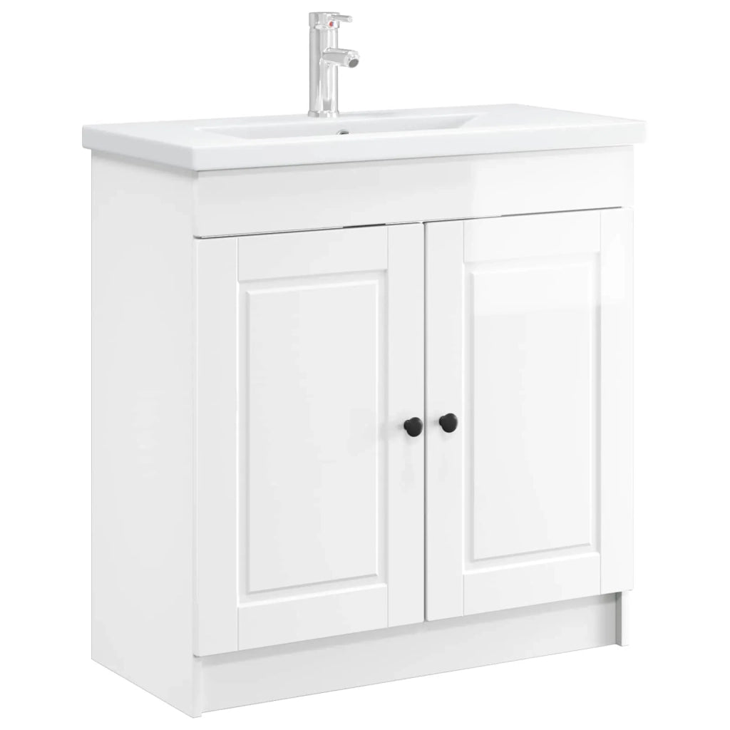 Mobiletto da bagno sotto il lavello Bianco Lucido 890078