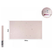 Trade Shop - Rotolo Pellicola Adesiva Rosa Con Stelle 45cm X 5mt Mobili Carta Da Parati 71128 -