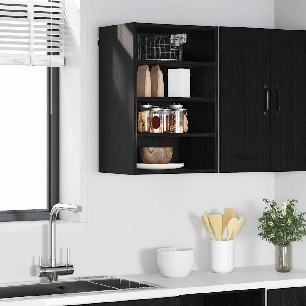 Armadio pensile Rovere nero 40 x 29,5 x 60 cm Legno multistrato 876648