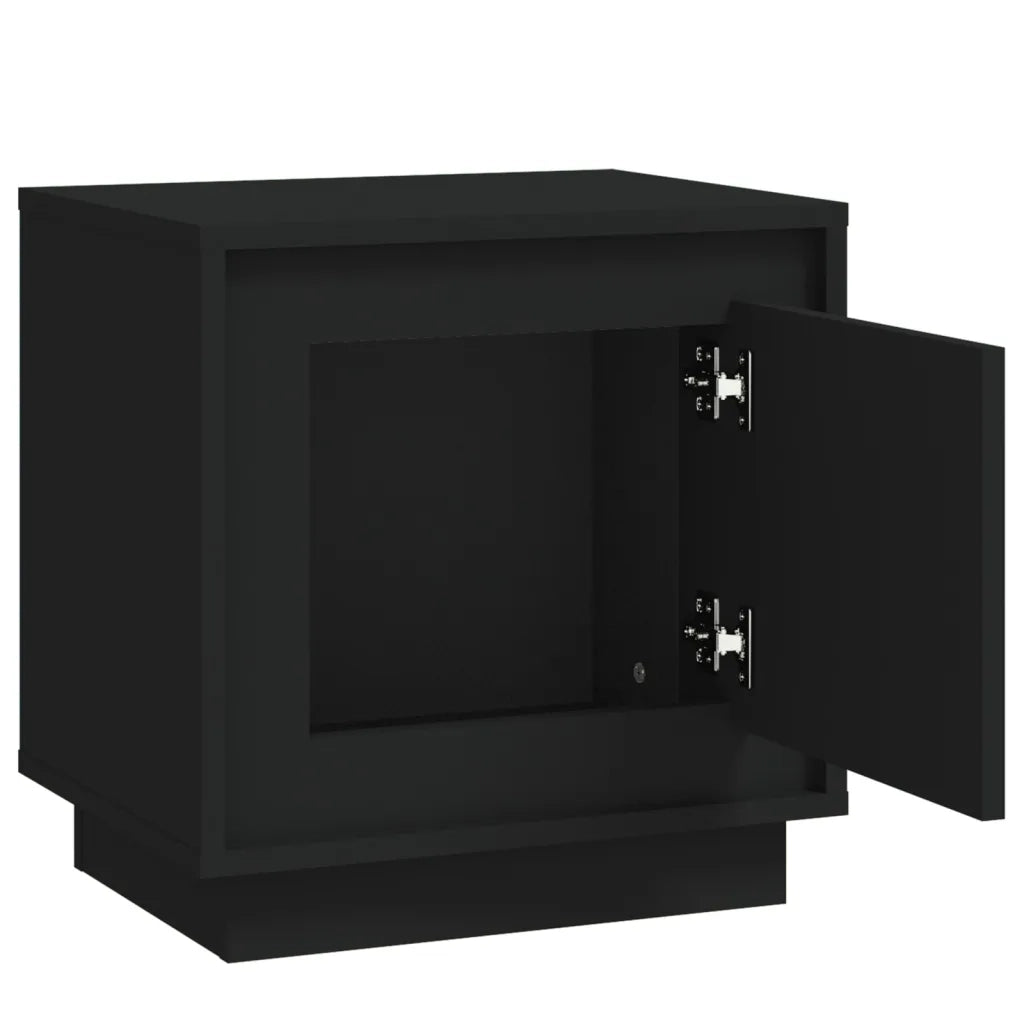Comodini 2 pz Neri 44x35x45 cm in Legno Multistrato 819839