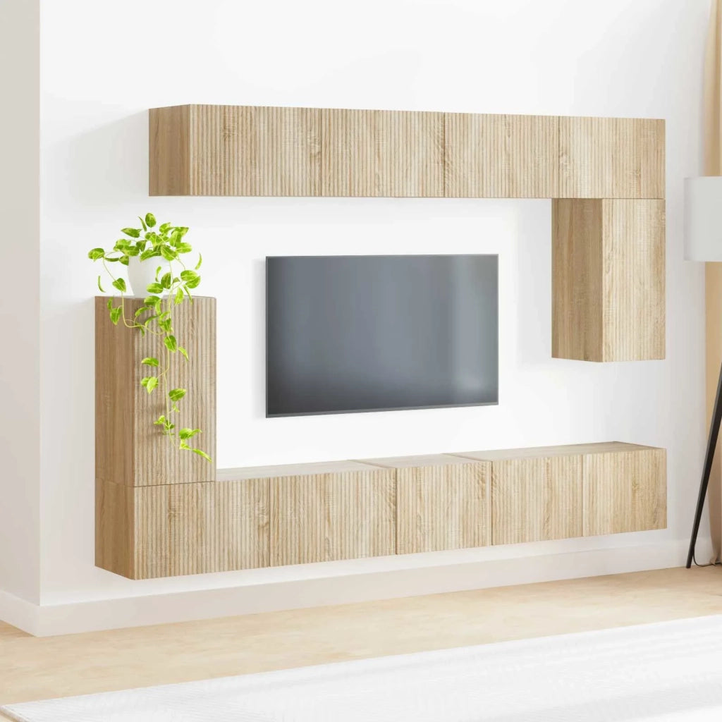 Set mobile TV 5 pcs Rovere Sonoma Legno multistrato 3409089