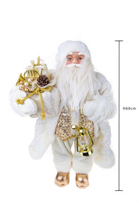 Pupazzo Babbo Natale con Doni 60 cm in Tessuto e Plastica