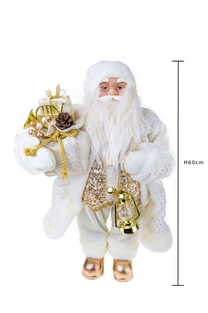 Pupazzo Babbo Natale con Doni 60 cm in Tessuto e Plastica