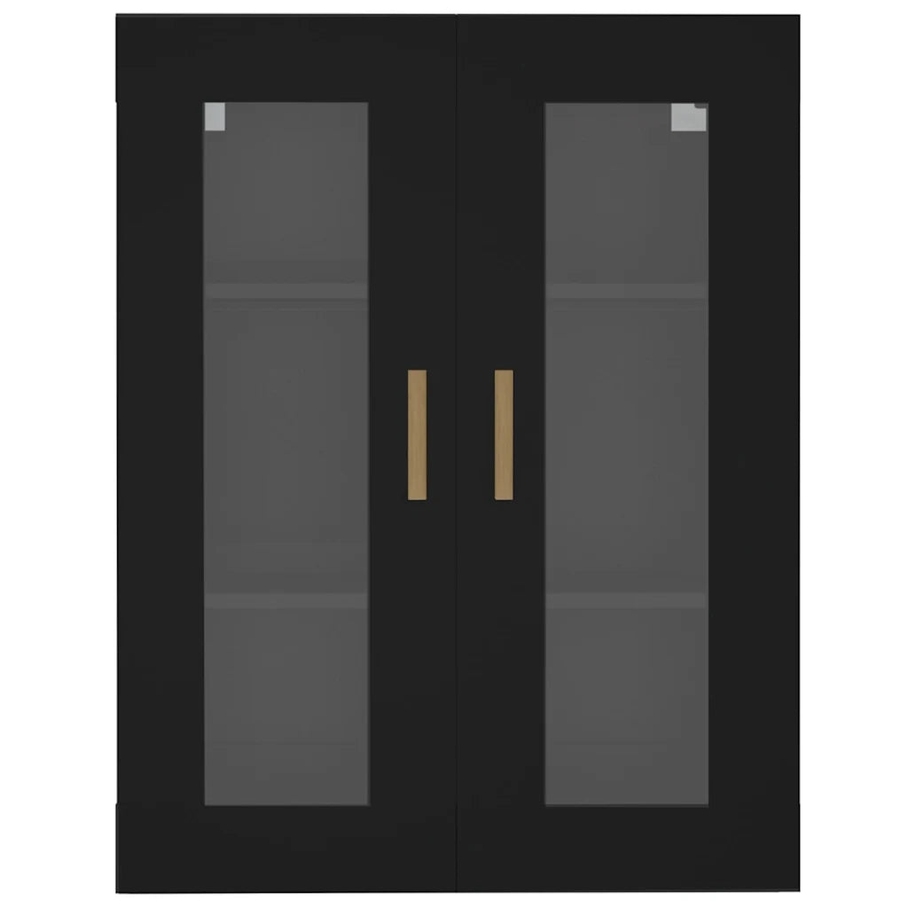 Armadietto Pensile a Parete Nero 69,5x34x90 cm 812277