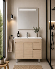 Mobile bagno con lavabo ORIGENBATH ISQUIA senza specchio 70x40 cm estepa