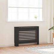 Copertura per Radiatore Nera 112x19x81,5 cm in MDF 288183