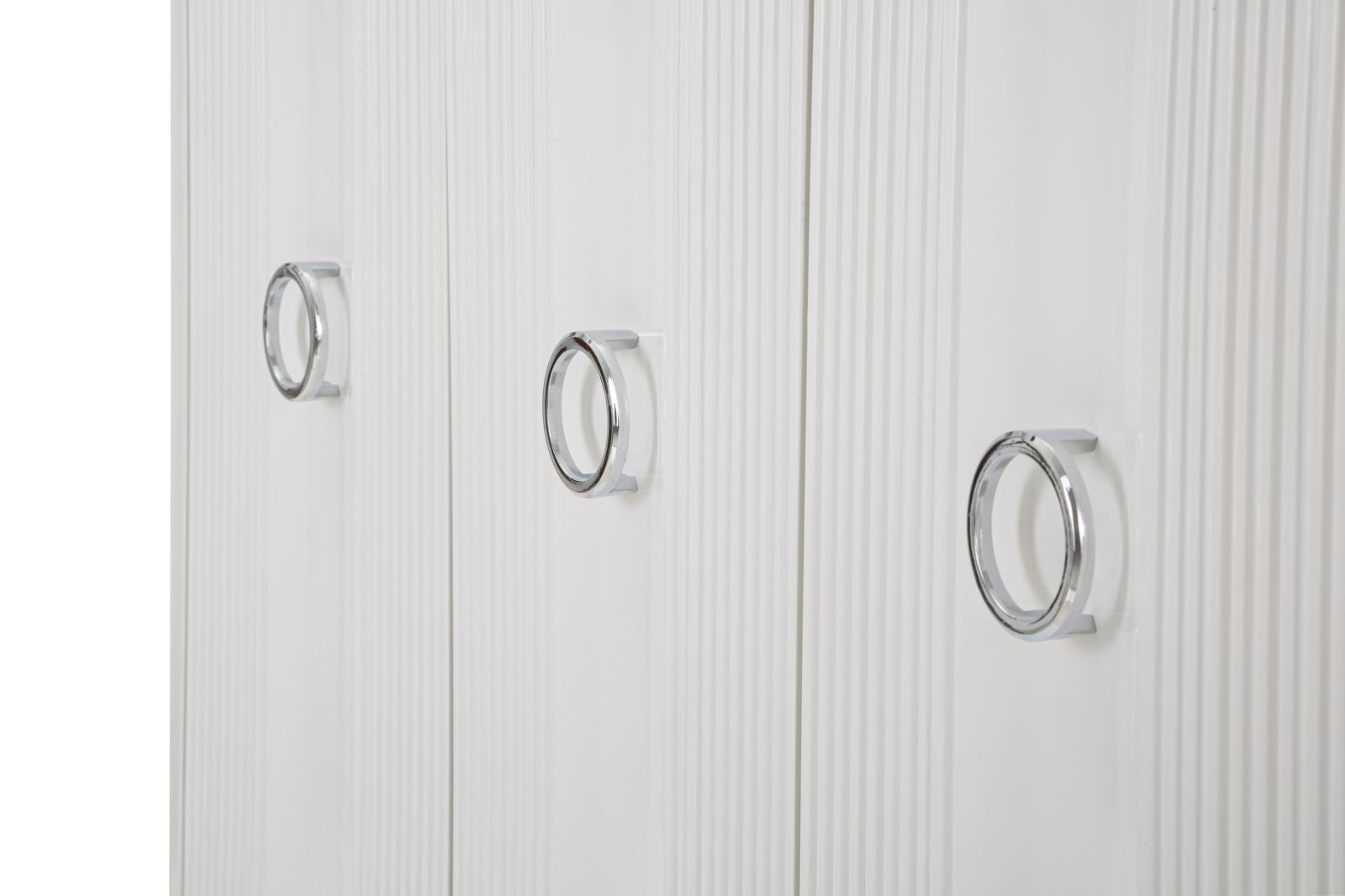 Mobile Shine 120x84x40 cm in Legno MDF e Metallo Bianco