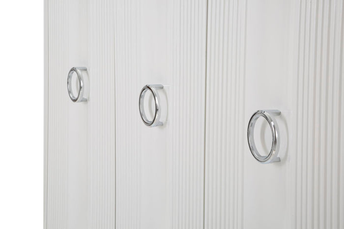 Mobile Shine 120x84x40 cm in Legno MDF e Metallo Bianco