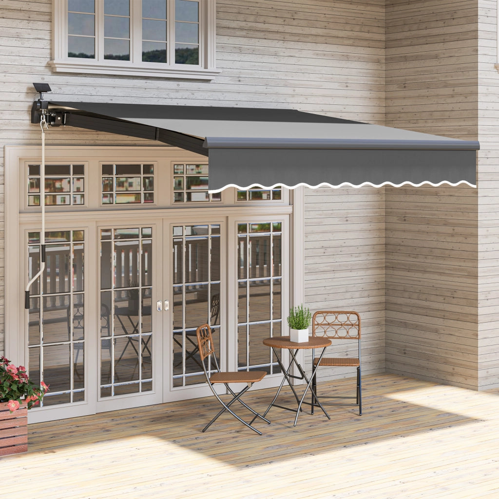 Tendone da sole a braccio con manovella ¨C zephmum ¨C Grigio 300 cm